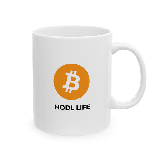 HODL Life Coffee Mug | Cryptocurrency Lover Gift