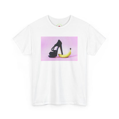 High Heel on Banana Erotic T-Shirt - Perfect for Adult Parties and Making a Statement