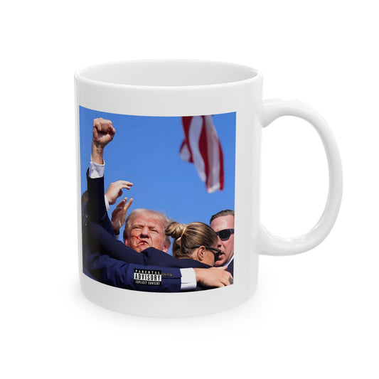 Mug - Trump MAGA Fight with Parental Advisory - Patriotic Coffee Cup Gift