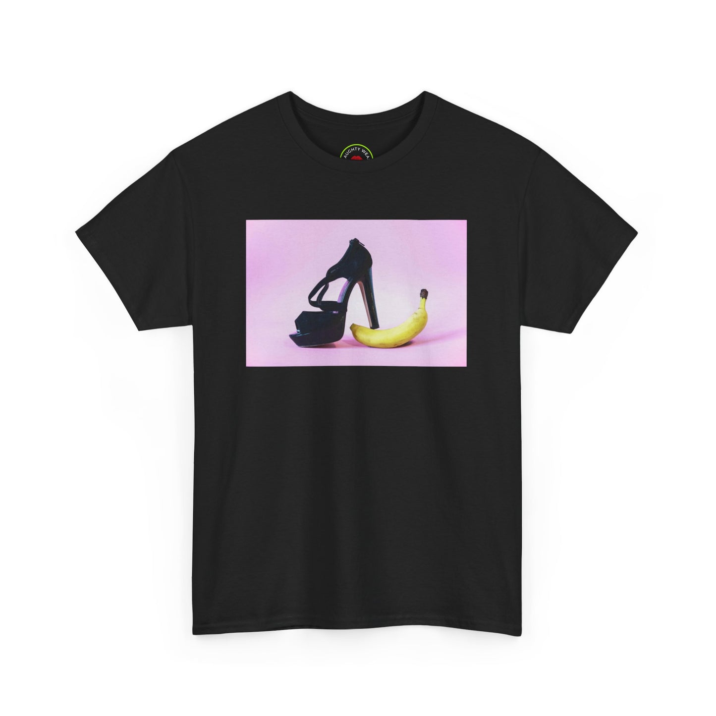 High Heel on Banana Erotic T-Shirt - Perfect for Adult Parties and Making a Statement