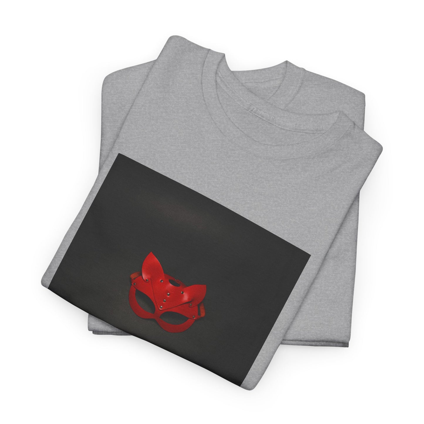 Erotic Red Leather Fetish Mask Tshirt