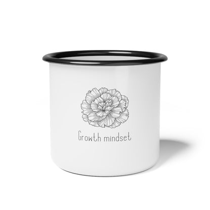 Growth Mindset Enamel Camp Cup - Blooming Flower Design