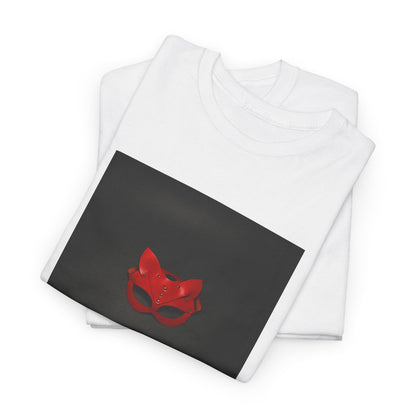 Erotic Red Leather Fetish Mask Tshirt