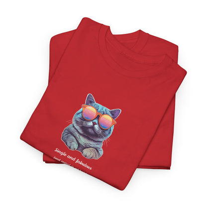 Single and Fabulous Cat T-Shirt Funny Cat Hair Shirt for Women