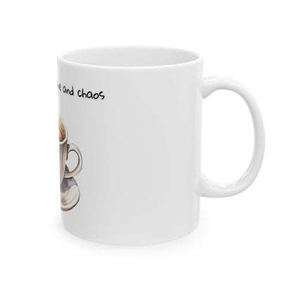 Running on caffeine and chaos Mug