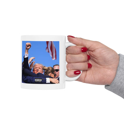 Mug - Trump MAGA Fight with Parental Advisory - Patriotic Coffee Cup Gift