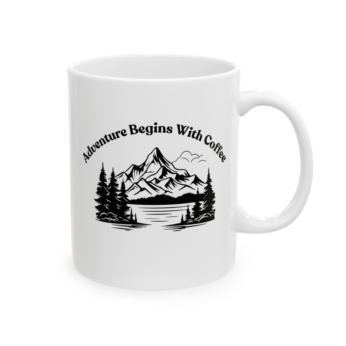 Adventure Begins with Coffee Mug