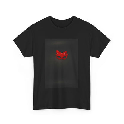 Erotic Red Leather Fetish Mask Tshirt