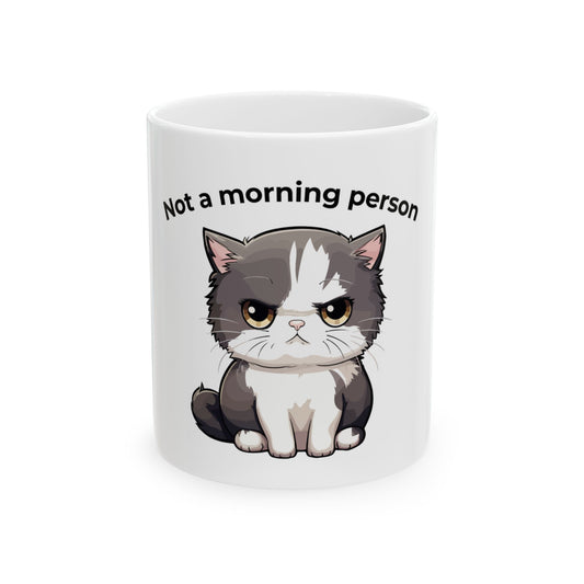 Not a Morning Person Cat Mug