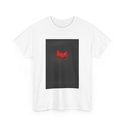 Erotic Red Leather Fetish Mask Tshirt