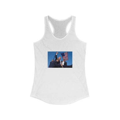 Womens Racerback Tank - Donald Trump Fight Support MAGA