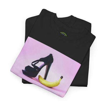 High Heel on Banana Erotic T-Shirt - Perfect for Adult Parties and Making a Statement